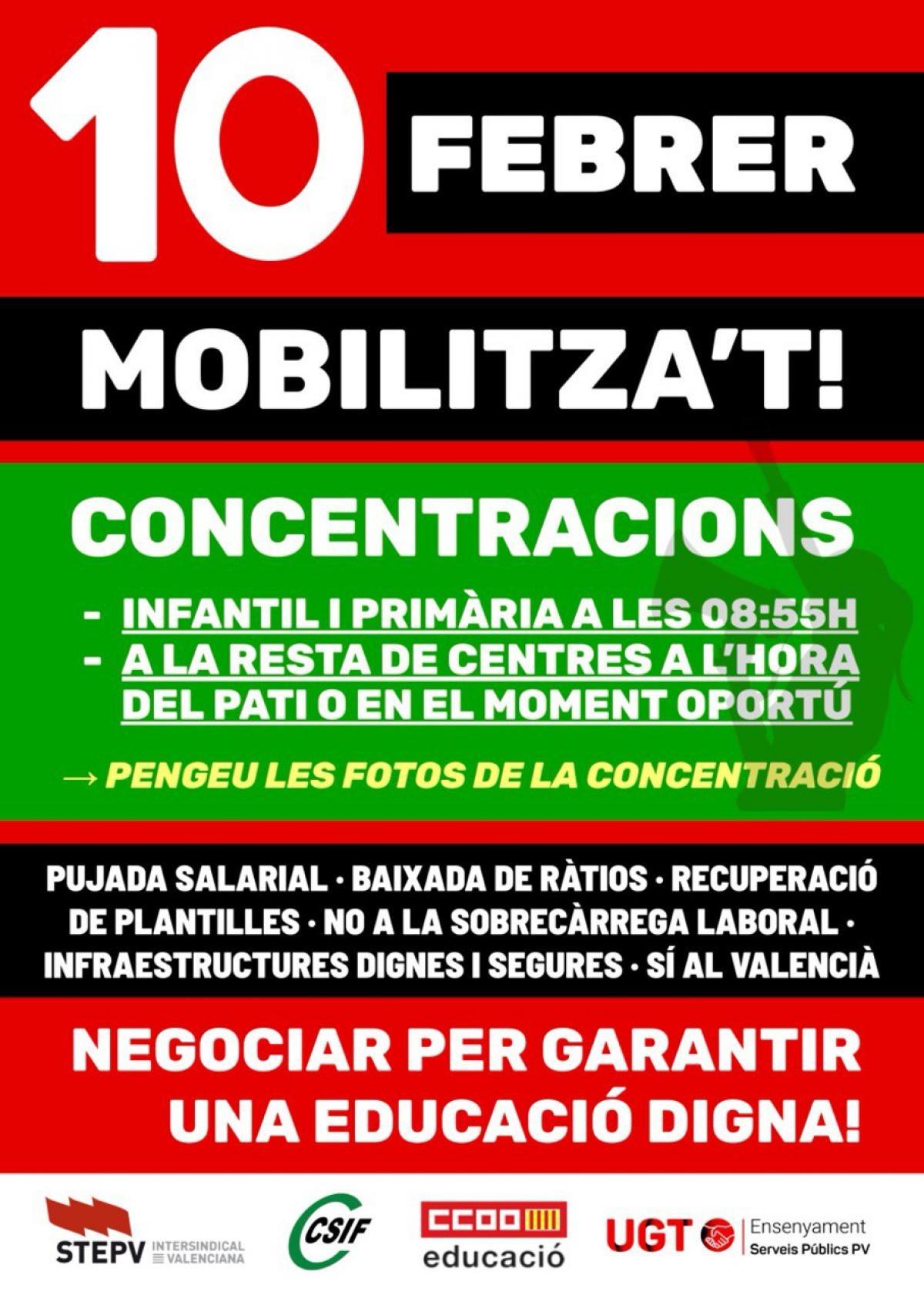 10 de febrer, mobilitza'!