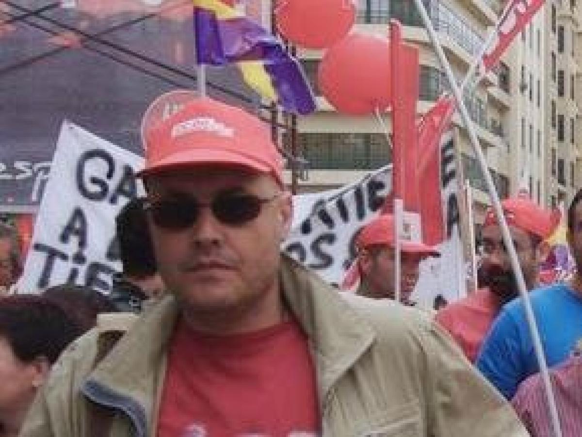 Carlos Santamara Bataller, en una manifestacin.
