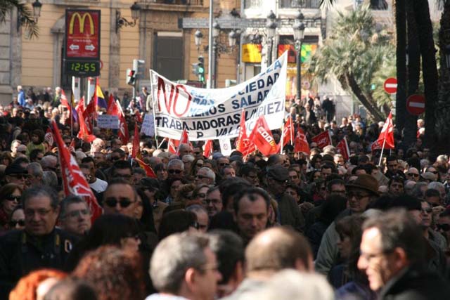 Manifestacin multitudinaria en Valencia.