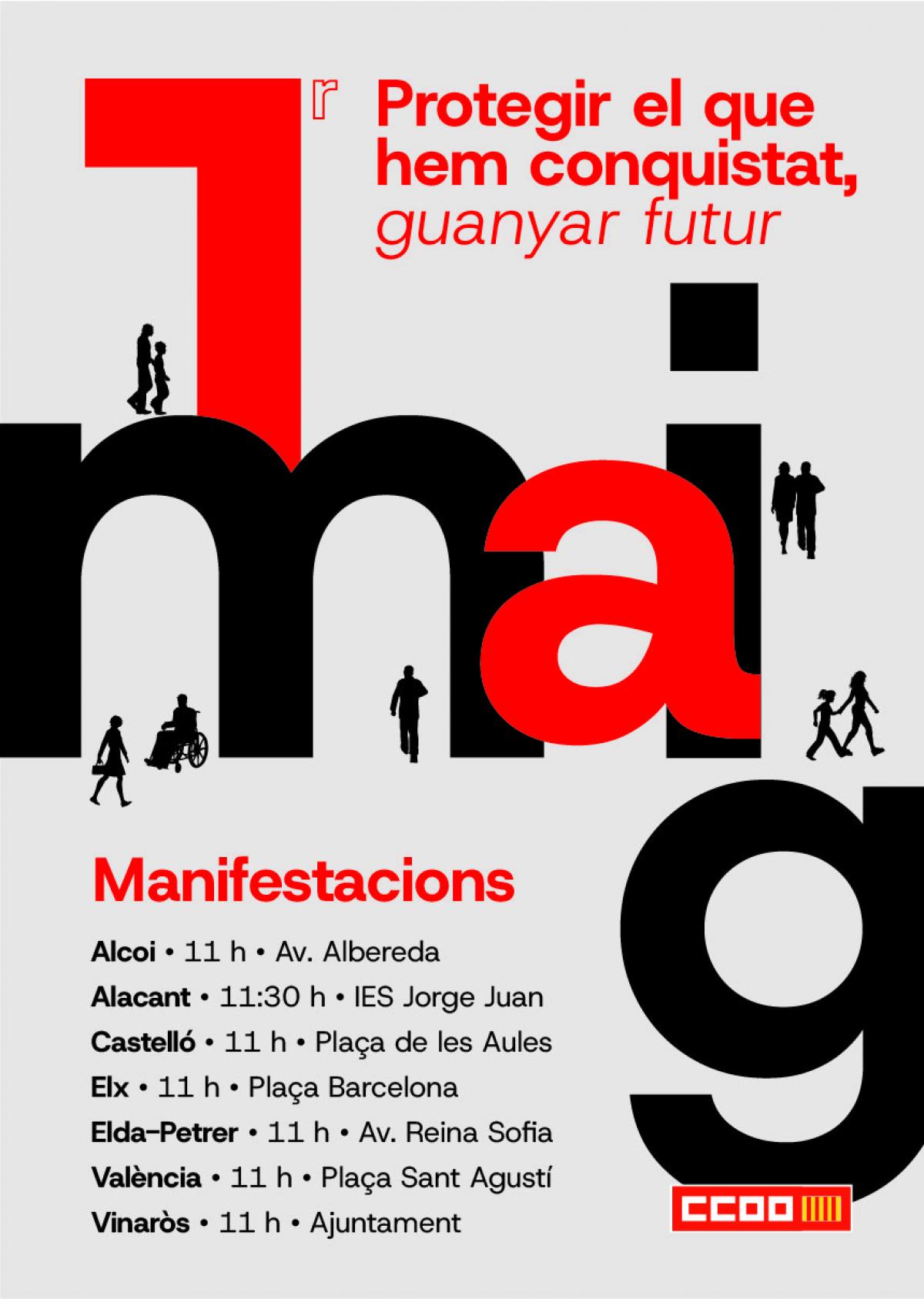 Cartell manifestacions Primer de Maig 2025