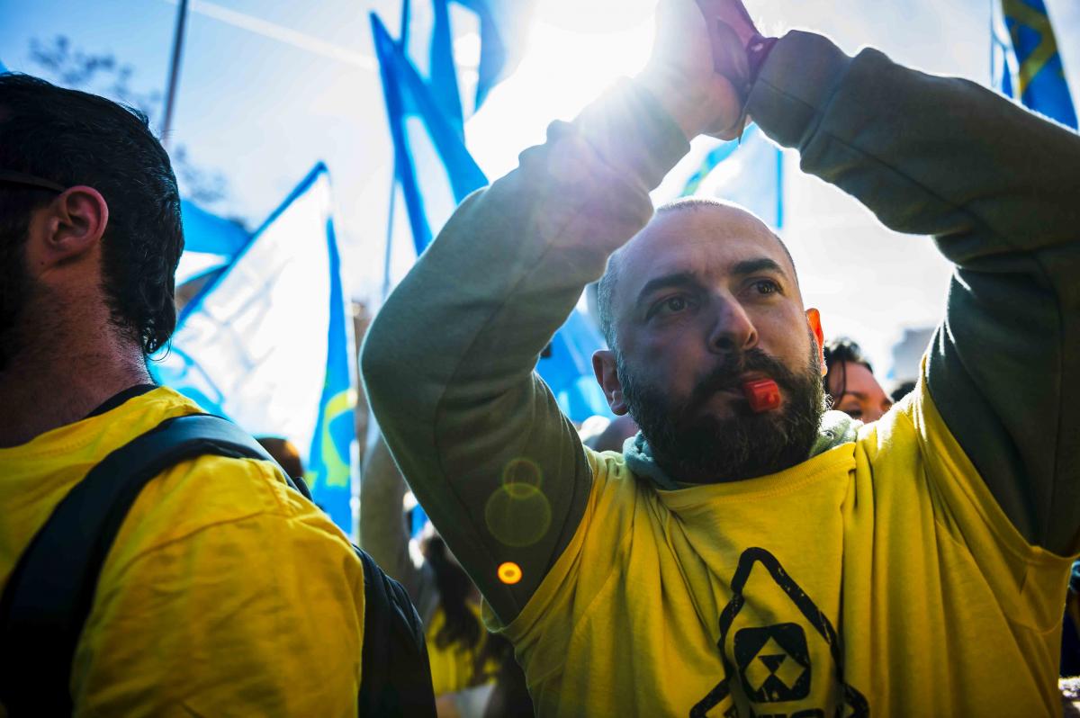 Concentracin ante el Ministerio de Industria contra el cierre de Alcoa