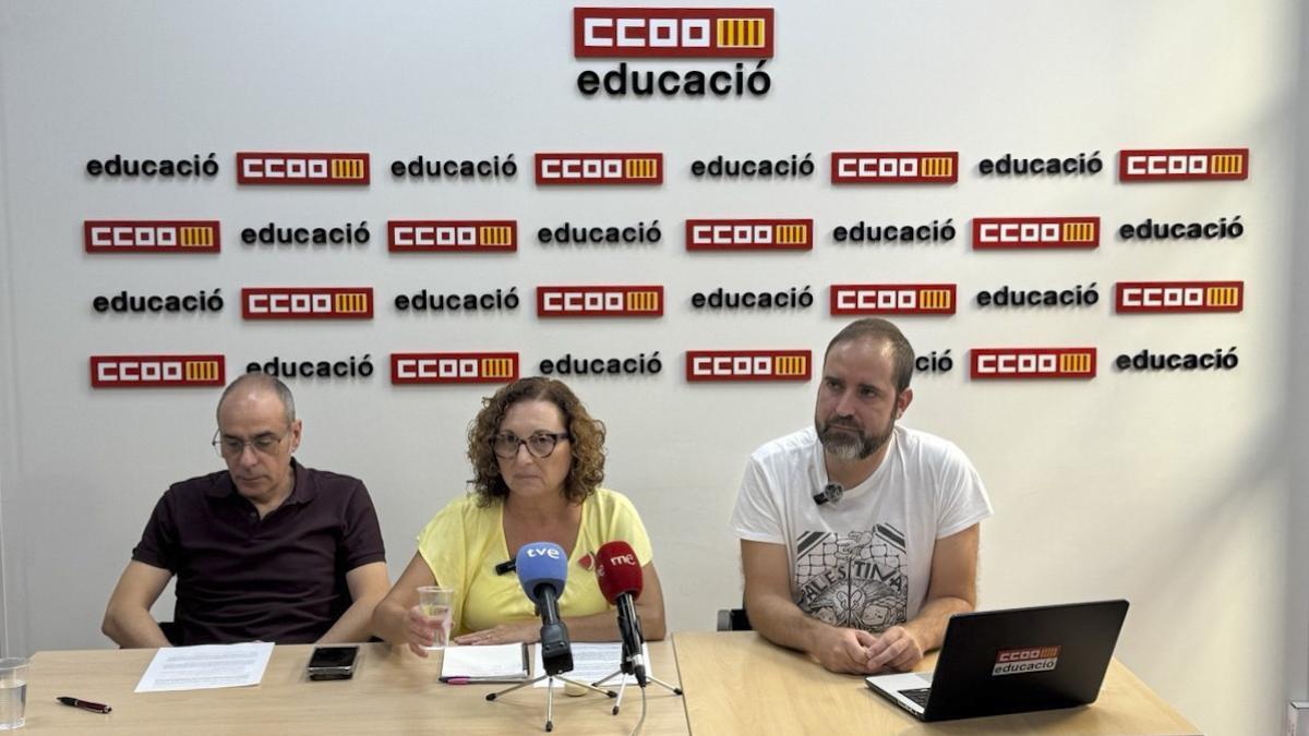Roda premsa d'inici del curs 2025-2026 d'Educaci CCOO PV.