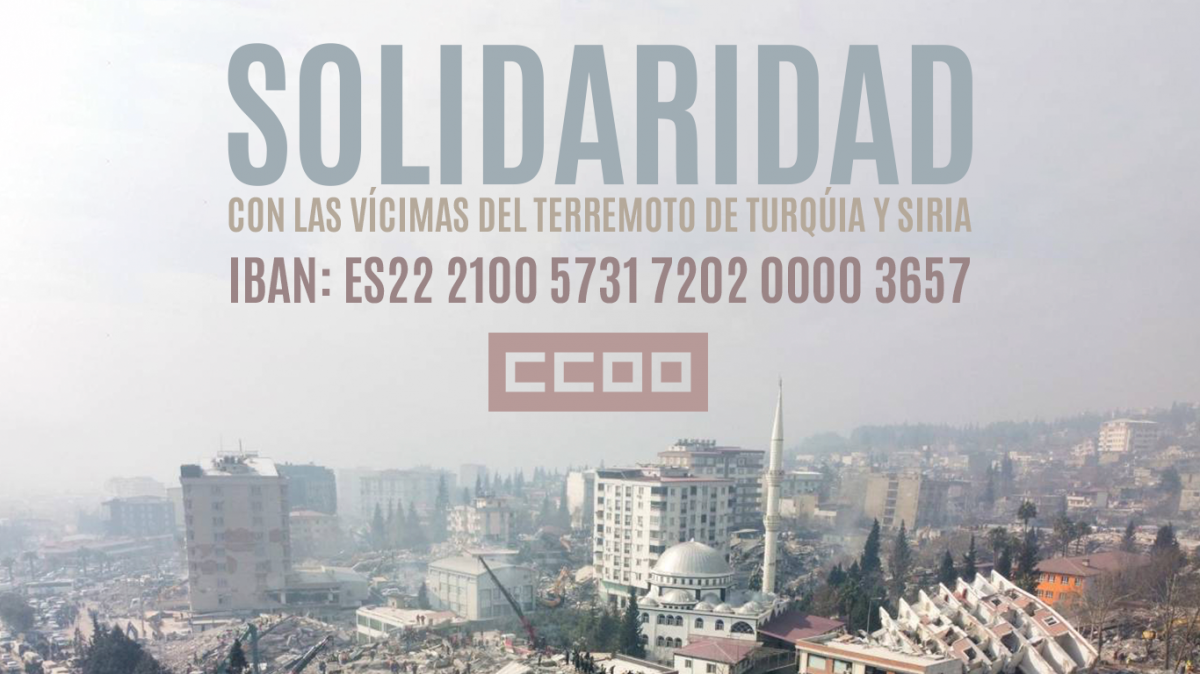 Solidaritata amb les víctimes del terratrèmol de Turquia i Síria
