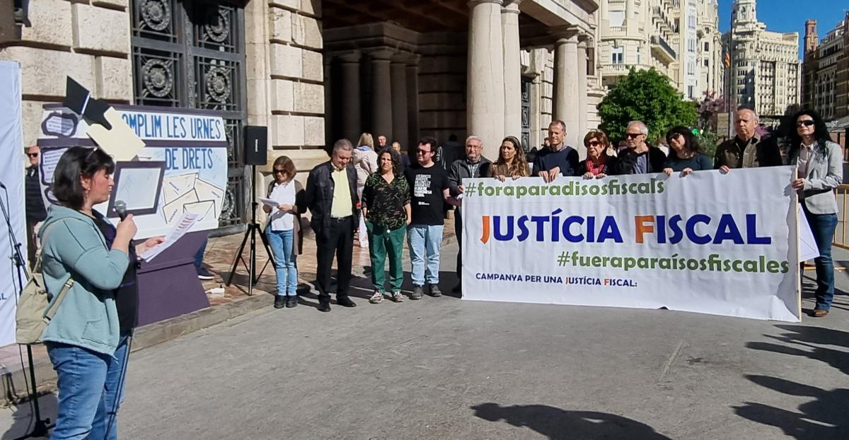 Acto de la Campanya per una Justcia Fiscal