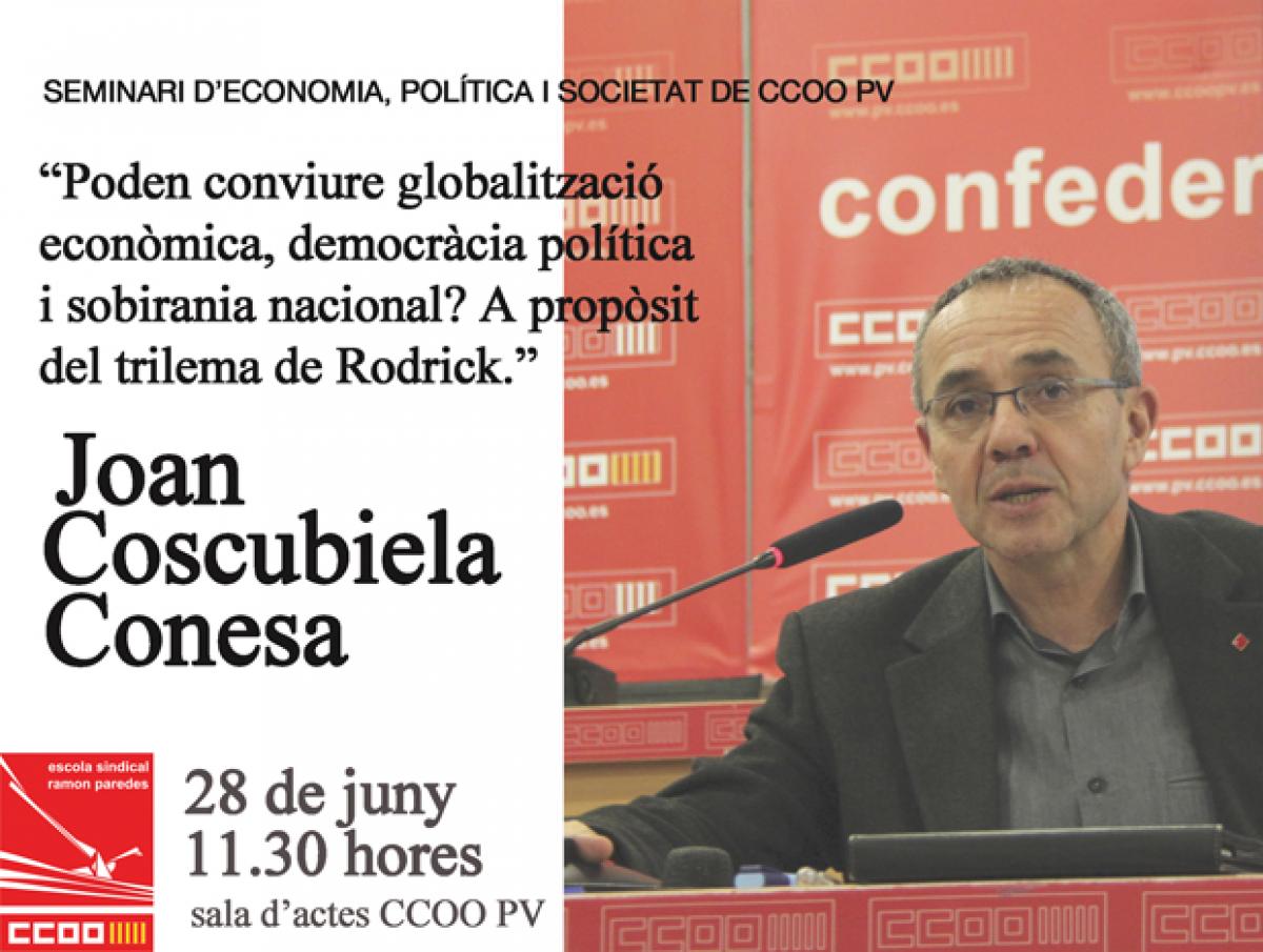 Seminari de CCOO PV, amb Joan Coscubiela.