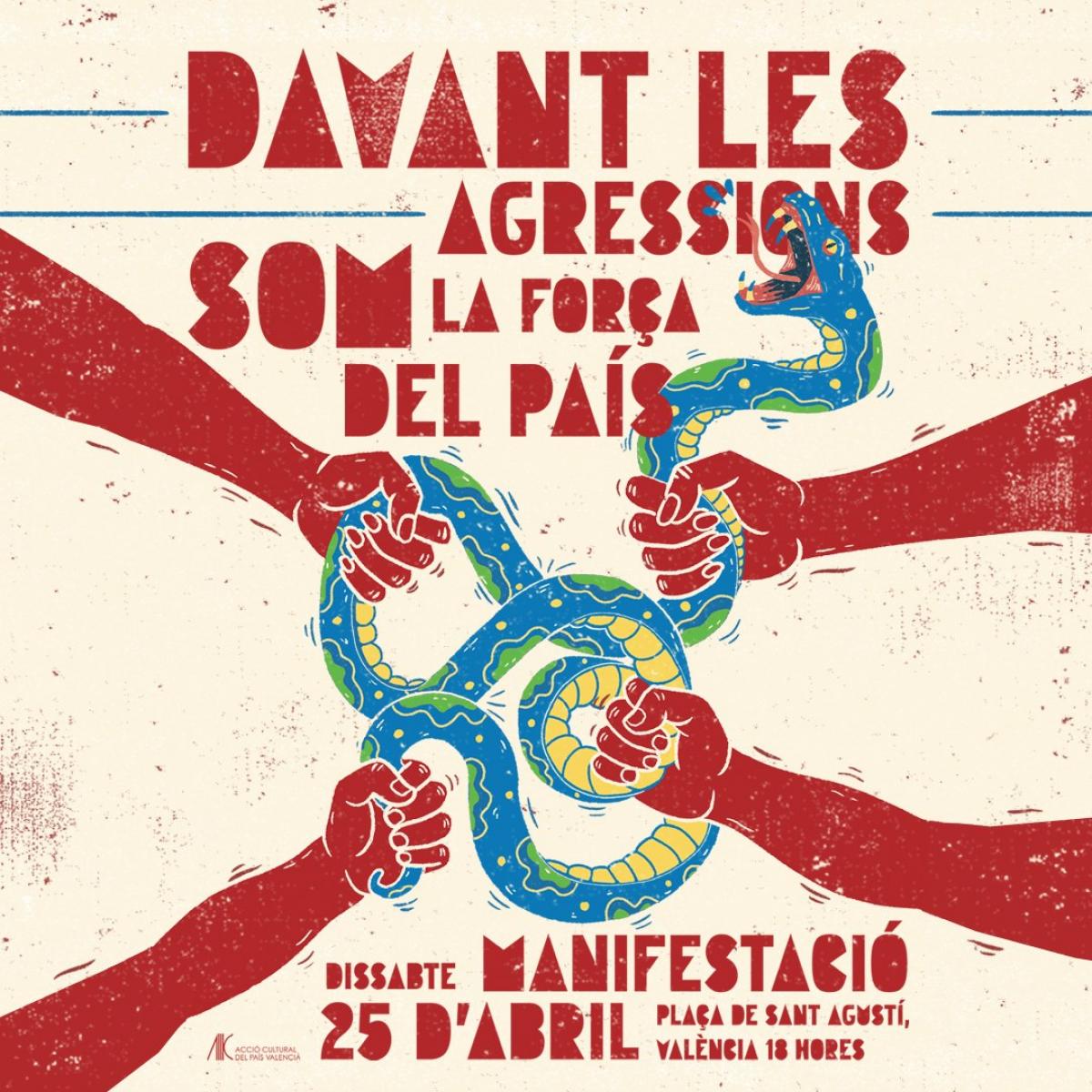 Manifestació del 25 d'abril a València.