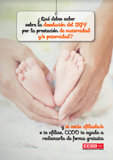 Devolucin del IRPF por la prestacin de maternidad y/o paternidad