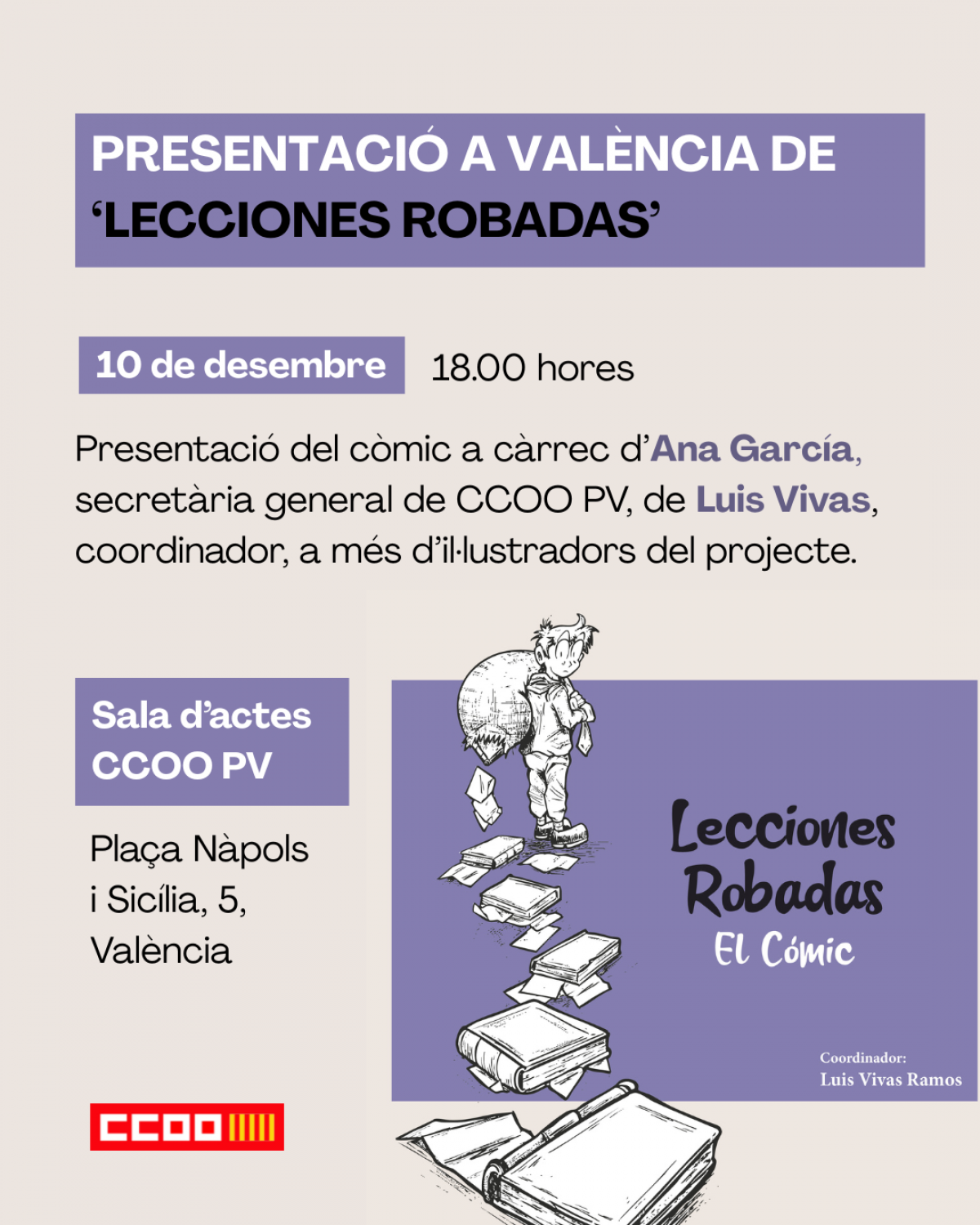Presentació del llibre 'Lecciones robadas'