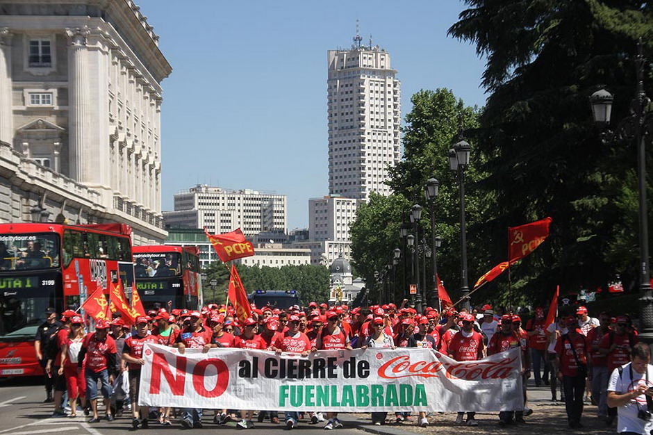 Manifestacin trabajadores de Airbs y Coca Cola