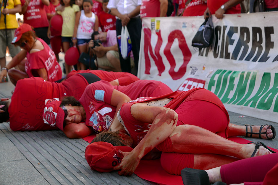 Manifestacin trabajadores de Airbs y Coca Cola
