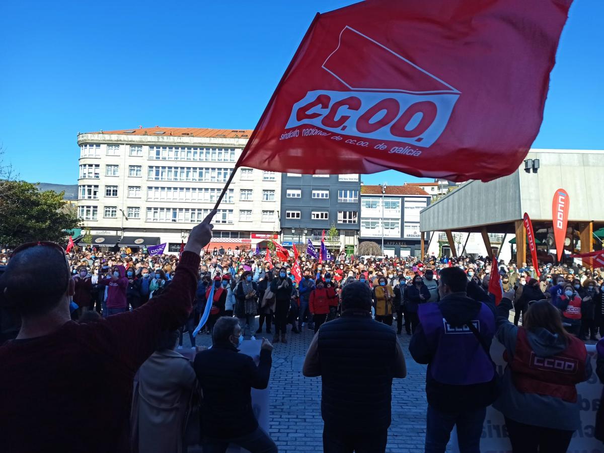 Manifestacin en el sector de conservas de pescado