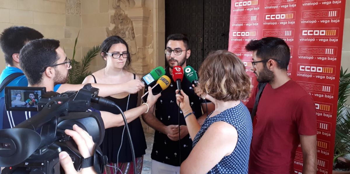 Lourdes Raya y Jose manuel Martí atienden a los medios.