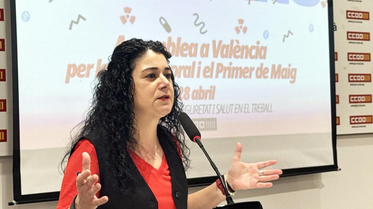 Ana García Alcolea, secretaria general de CCOO PV.