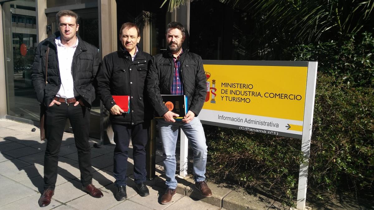 Delegacin de CCOO que acudi a la reunin en el Ministerio de Industria