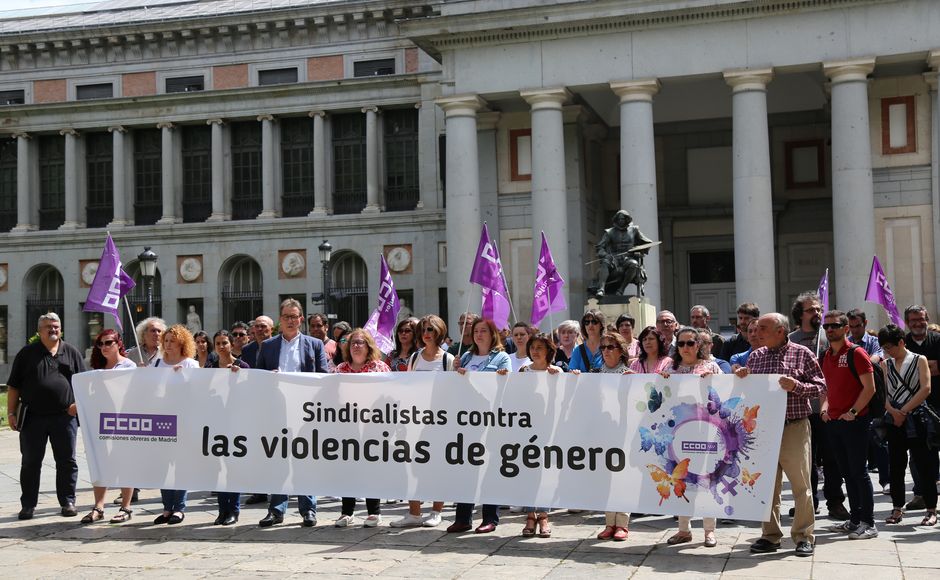 Concentracin de CCOO de Madrid contra la barbarie machista