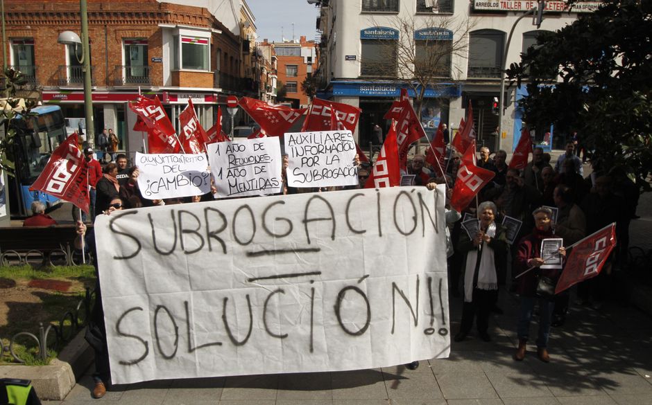 Concentracin por el mantenimiento de los empleos de los trabajadores de los centros municipales