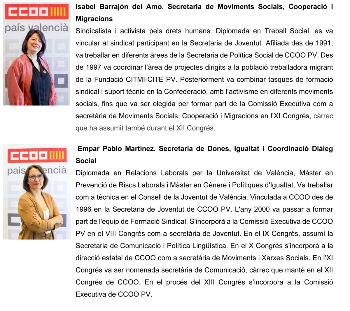 Comissi Executiva CCOO PV
