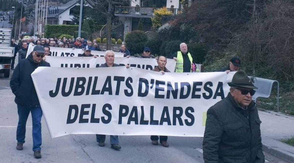 Manifestacin de personas jubiladas de Endesa