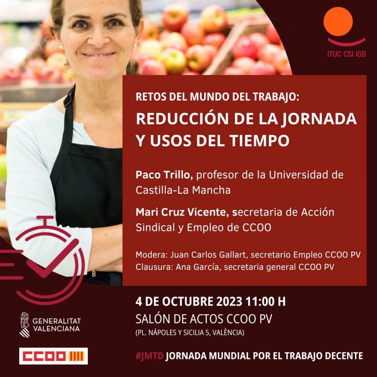 Jornada Mundial por el Trabajo Decente en CCOO PV