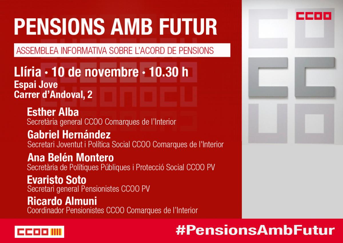 Assemblea a Llria 'Pensions amb futur'.