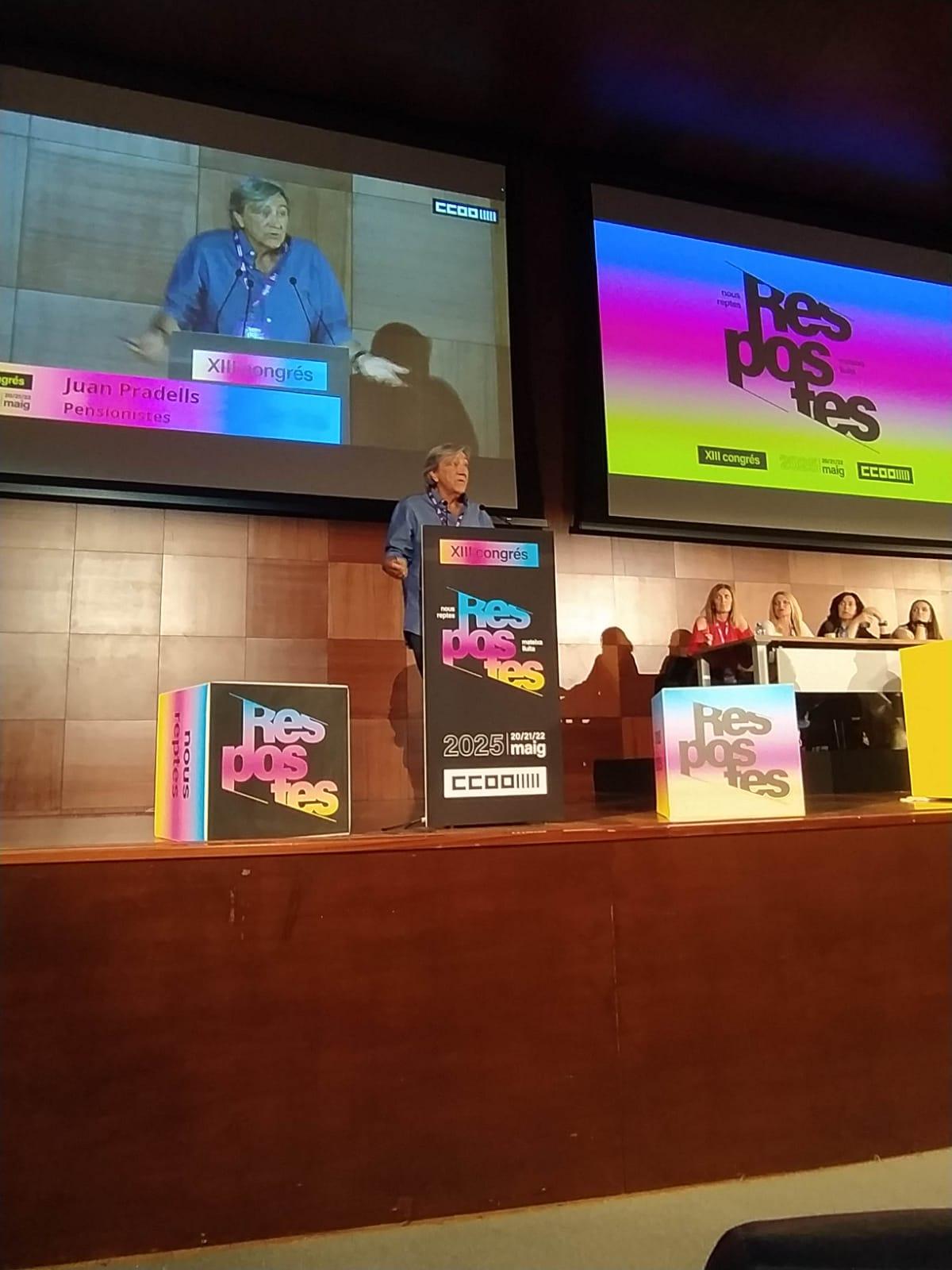 Juan Pradells en el XIII Congrs de CCOO PV.
