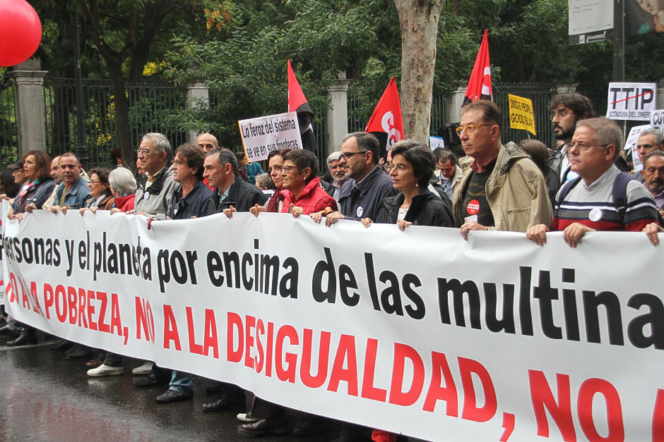 Manifestacin contra la pobreza y el TTIP en Madrid, 17 octubre 2015