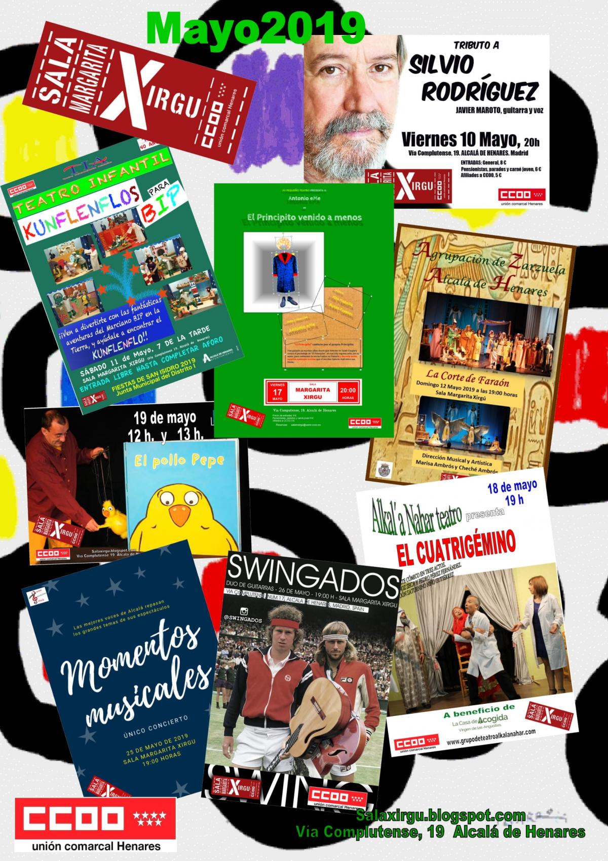 Programacin de la sala Margarita Xirgu para el mes de mayo 2019