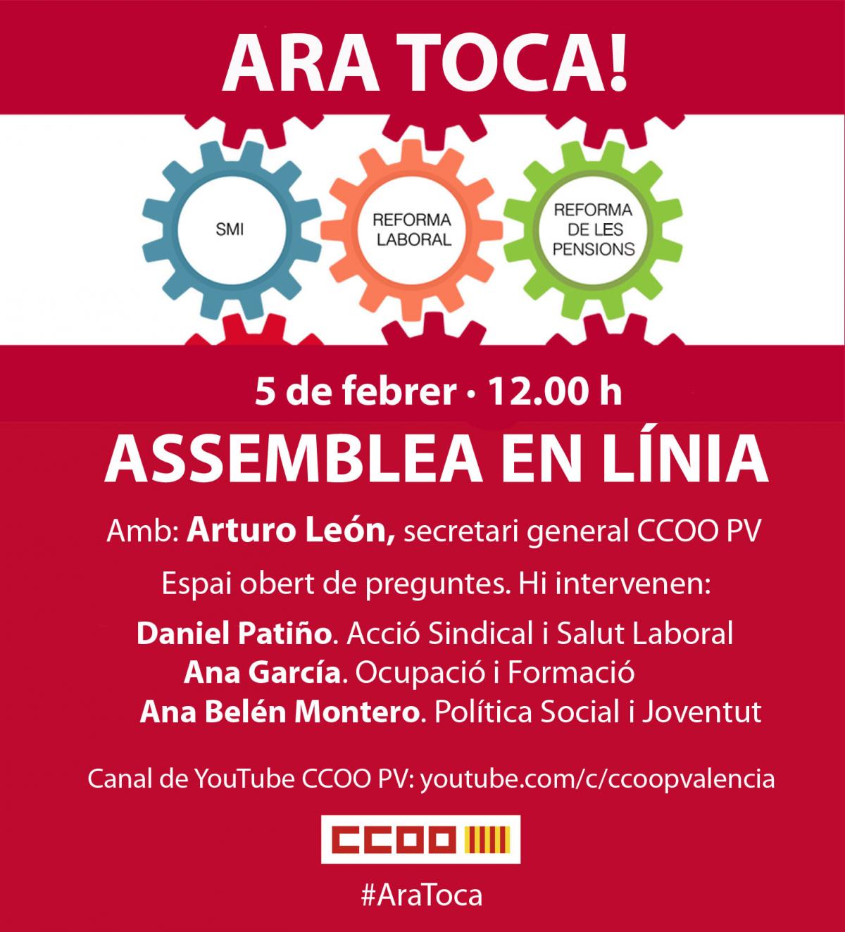 Cartell assemblea en lnia