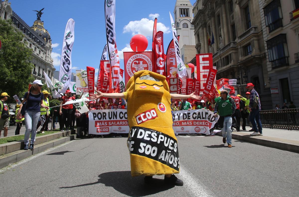 Manifestacin de la plantilla de Correos en Madrid (2018)