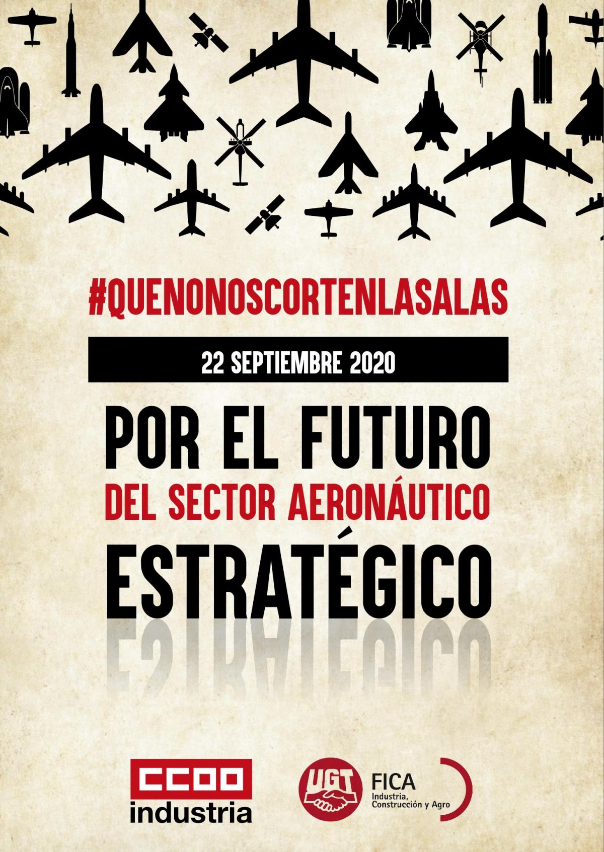 Cartel de la huelga #QueNoNosCortenLasAlas