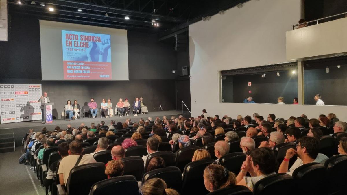 Acto sindical en Elche.
