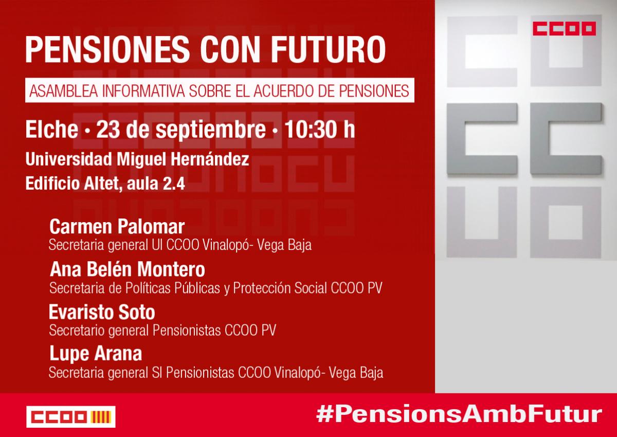 Assemblea sobre pensions a Elx.