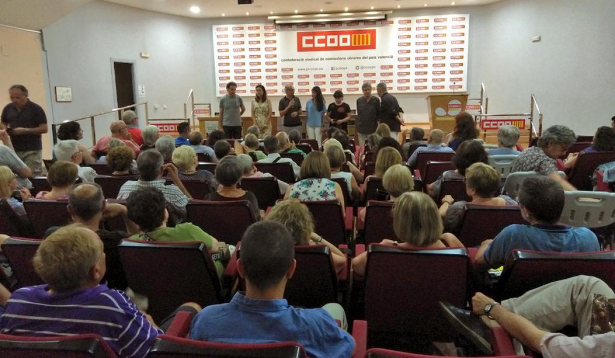 Ferran Garcia, secretari de Cultura i coordinador de la Filmoteca en la presentaci.