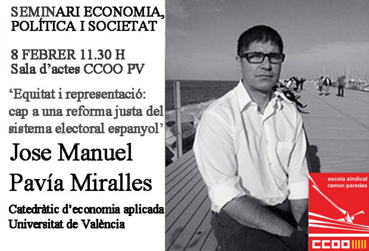 Seminari d'economia, poltica i societat de CCOO PV.