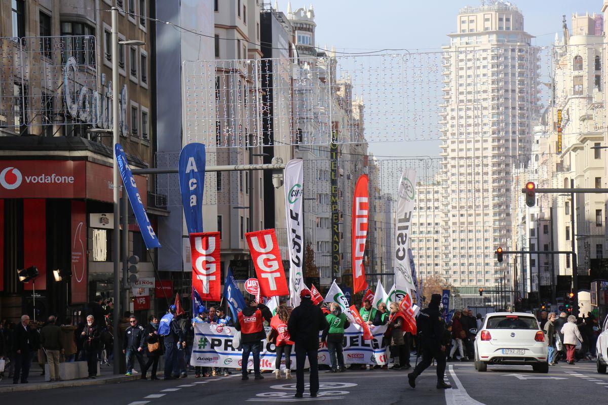 Manifestacin de funcionarios y funcionarias de prisiones