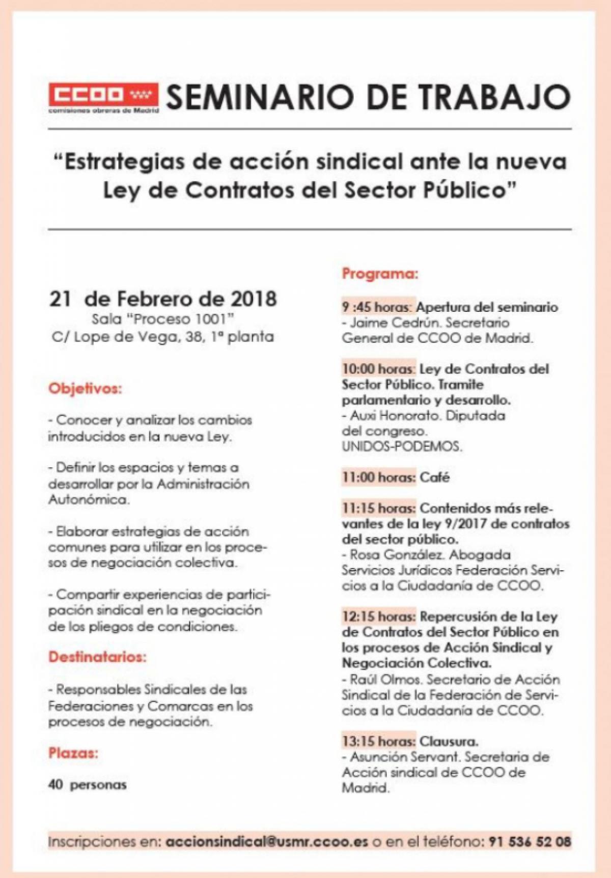 Estrategias de Accin Sindical ante la nueva Ley de Contratos del Sector Pblico