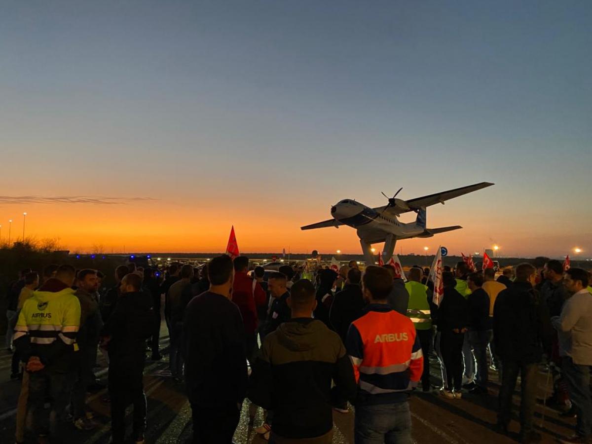 La huelga fue un xito en Airbus