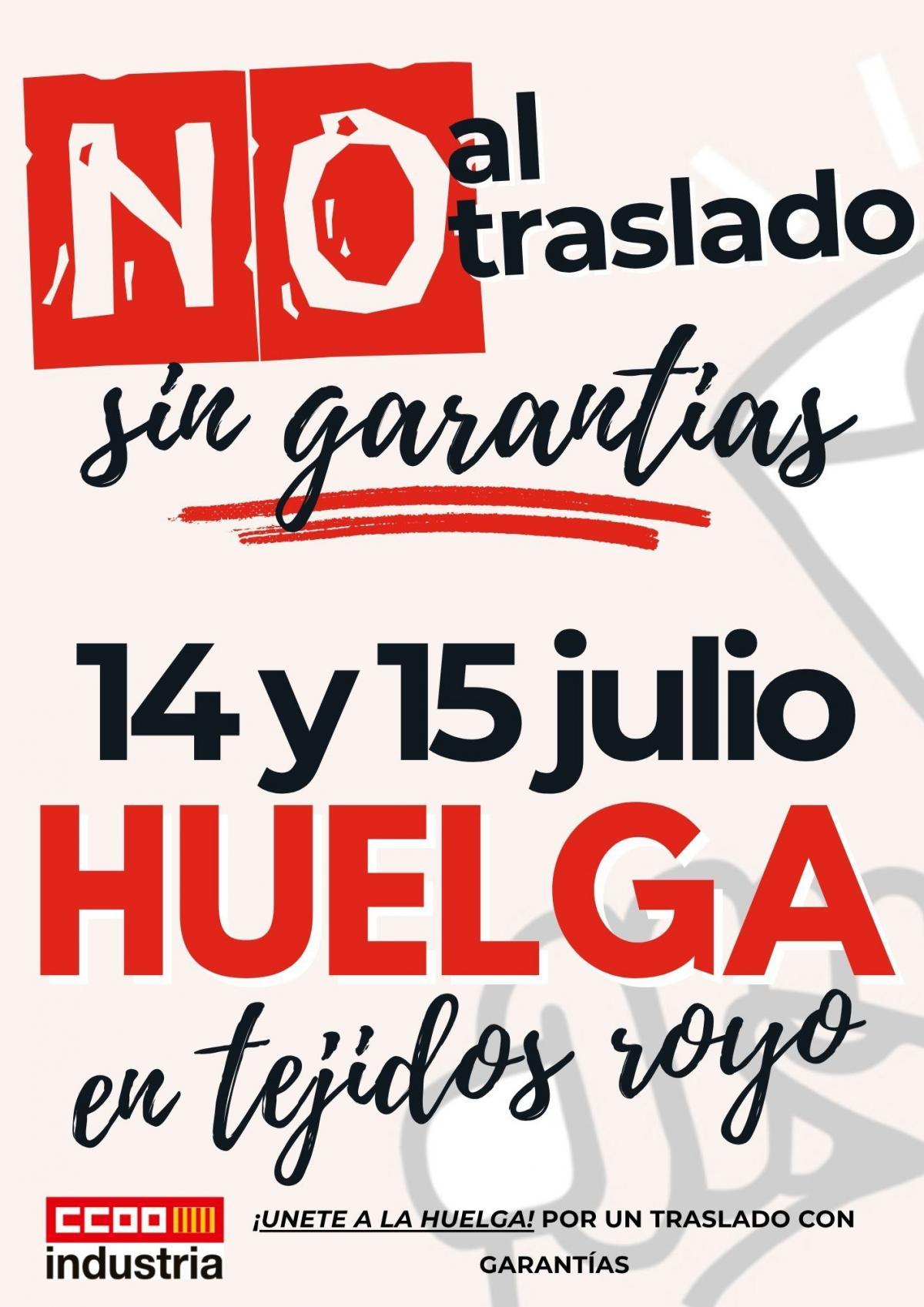 Huelga en Tejidos Royo