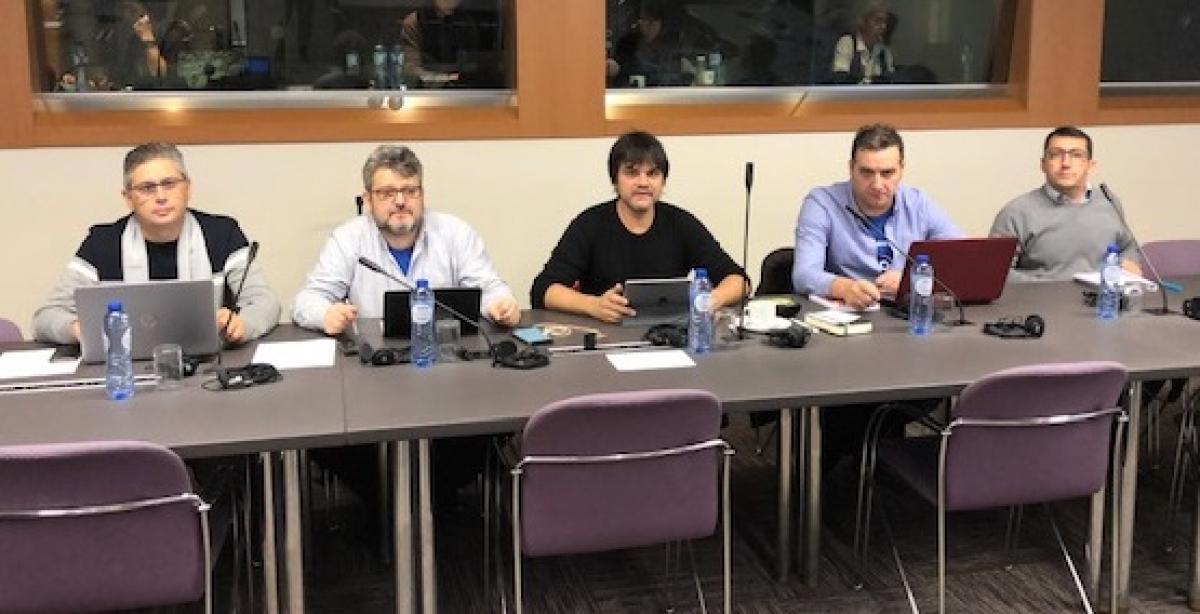 Delegacin de CCOO que acudi a la reunin de Bruselas