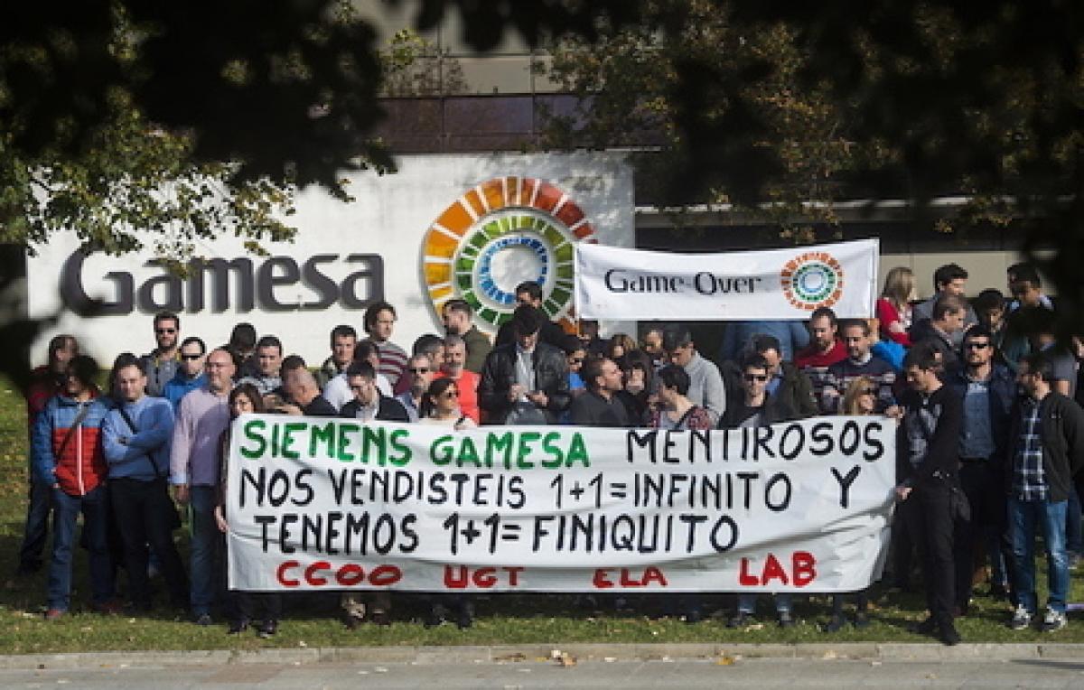 Protesta de los trabajadores y trabajadoras contra el ERE del pasado ao. Foto de archivo