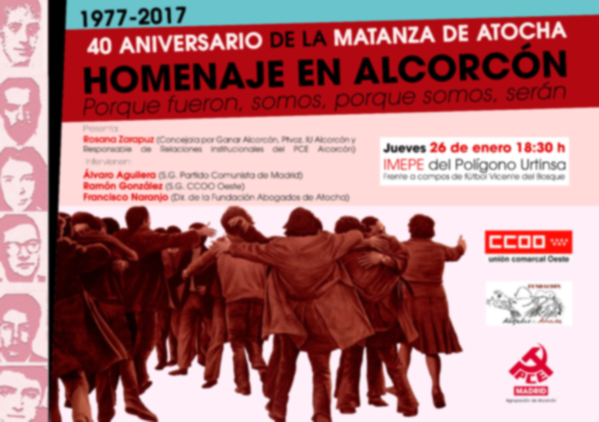 Cartel homenaje Abogados de Aocha (Alcorcn)